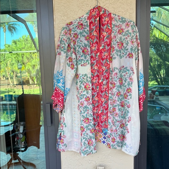 Johnny Was Multicolor Patchwork Cape/ 1/2 0ff Johnny Was Klmonos. - Picture 5 of 8